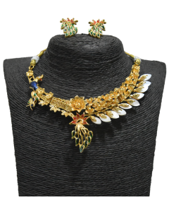 Shell Gold-plated Plated Brass Necklace Set
