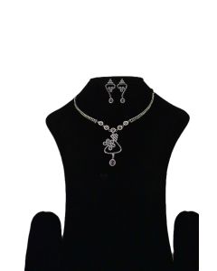 NEW BRASS SILVER PLATED  JEWELLERY SET 11