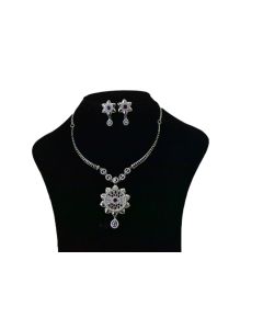 NEW BRASS SILVER PLATED  JEWELLERY SET 12