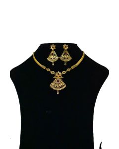 NEW BRASS GOLD PLATED  JEWELLERY SET 15