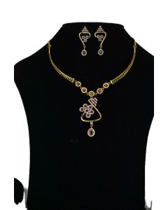 NEW BRASS GOLD PLATED  JEWELLERY SET 16