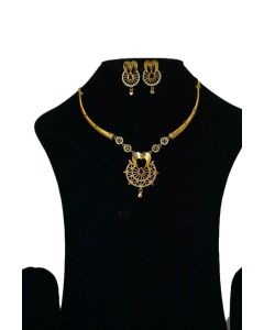NEW BRASS GOLD PLATED  JEWELLERY SET 17
