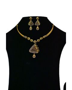 NEW BRASS GOLD PLATED  JEWELLERY SET 22