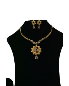 NEW BRASS GOLD PLATED  JEWELLERY SET 23
