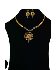 NEW BRASS GOLD PLATED JEWELLERY SET 27
