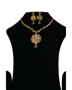 NEW BRASS GOLD PLATED JEWELLERY SET 28