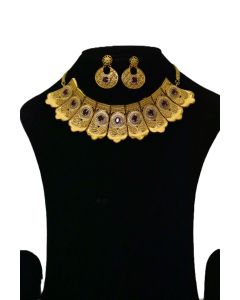 NEW BRASS GOLD PLATED JEWELLERY SET 32